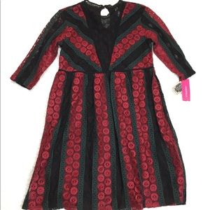 NWT Xhilaration Mystic Heritage Lace Dress SMALL